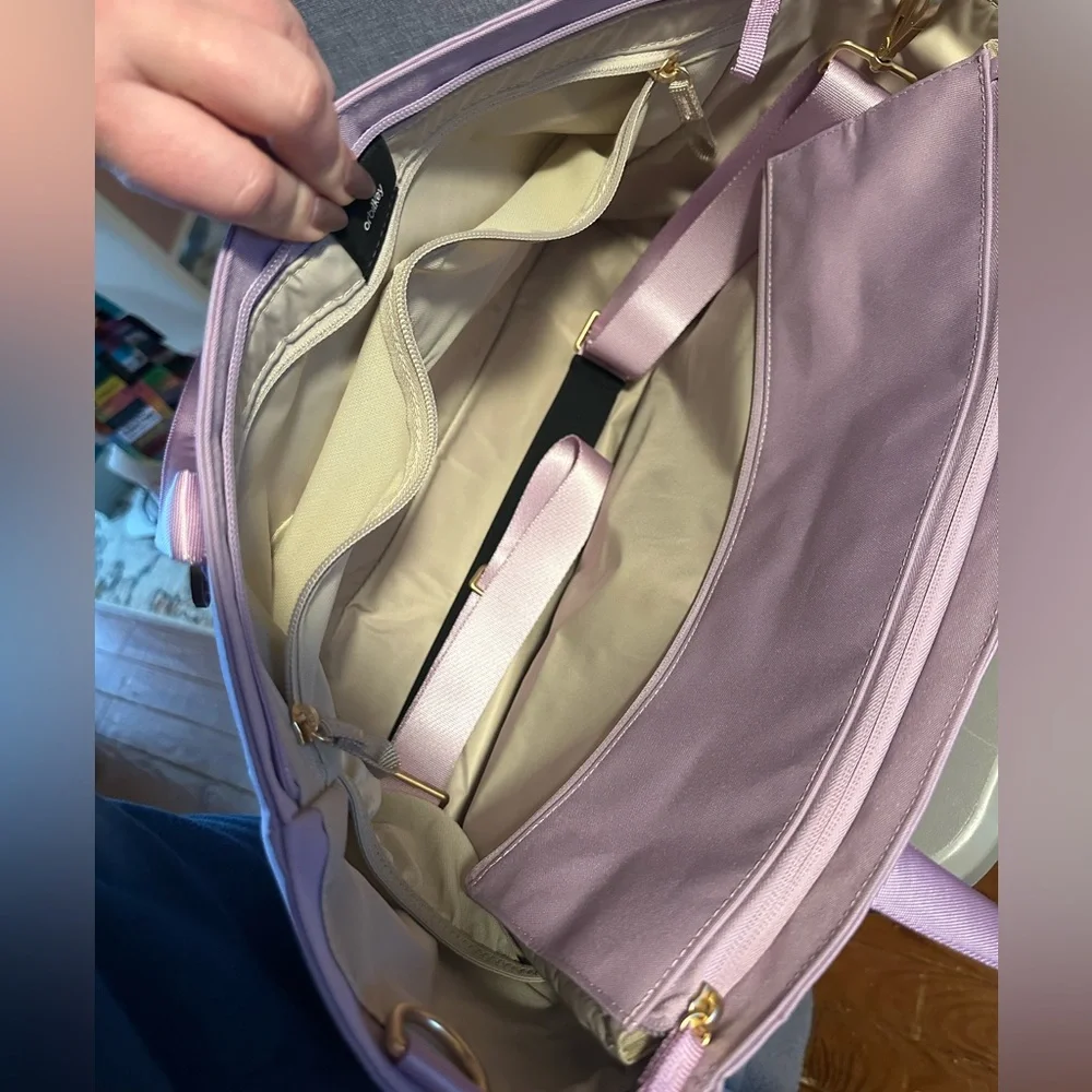 Light Purple Laptop Tote Bag with Gold Accent - Brand: Orbitkey